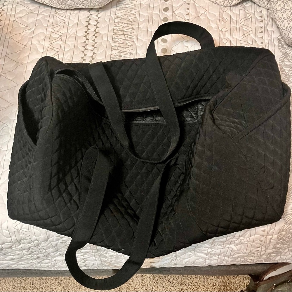 Vera Bradley Black Quilted Travel Bag